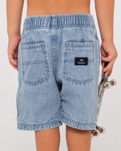Discount Manila Folder Denim Elastic Short Runts Kids Bottoms