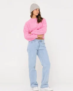 Shop Marlow Cropped Chunky Knit Womens Knitwear