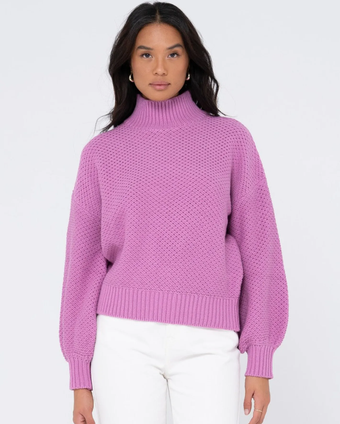 Sale Marlow Relaxed Chunky Mock Neck Knit Womens Knitwear