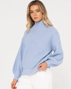 Hot Marlow Relaxed Chunky Mock Neck Knit Womens Knitwear