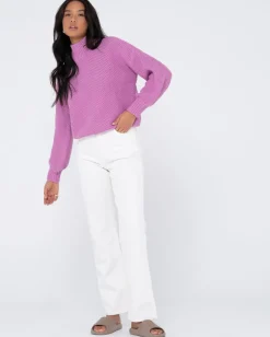 Sale Marlow Relaxed Chunky Mock Neck Knit Womens Knitwear
