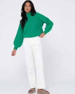 Online Marlow Relaxed Chunky Mock Neck Knit Womens Knitwear