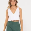 Clearance Matilda Button Up Crop Top Womens Fashion Tops