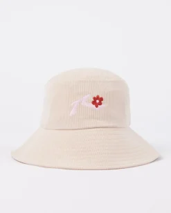 Clearance Meadow Cord Embroidered Bucket Hat Womens Caps & Hats