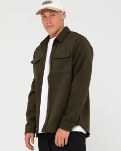 Outlet Melton Workwear Long Sleeve Shirt Mens Shirts