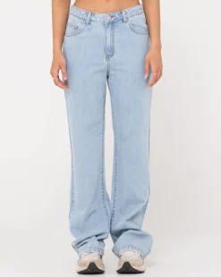Flash Sale Mid Rise Straight Leg Jean Womens Pants