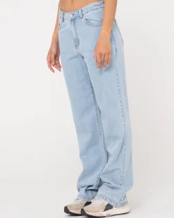 Flash Sale Mid Rise Straight Leg Jean Womens Pants