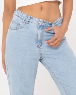 Flash Sale Mid Rise Straight Leg Jean Womens Pants