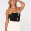 Cheap Mika Contrast Strapless Top Womens Tees & Tanks