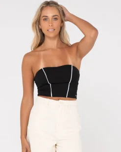 Cheap Mika Contrast Strapless Top Womens Tees & Tanks