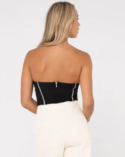 Cheap Mika Contrast Strapless Top Womens Tees & Tanks