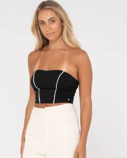Cheap Mika Contrast Strapless Top Womens Tees & Tanks