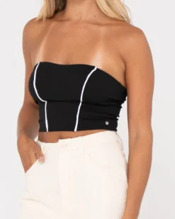 Cheap Mika Contrast Strapless Top Womens Tees & Tanks