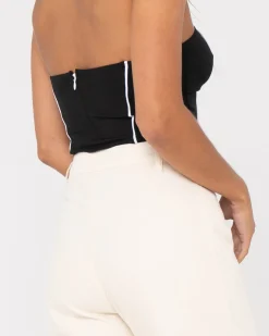 Cheap Mika Contrast Strapless Top Womens Tees & Tanks