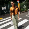 Hot Milly Low Rise Baggy Fit Cargo Pant Womens Pants