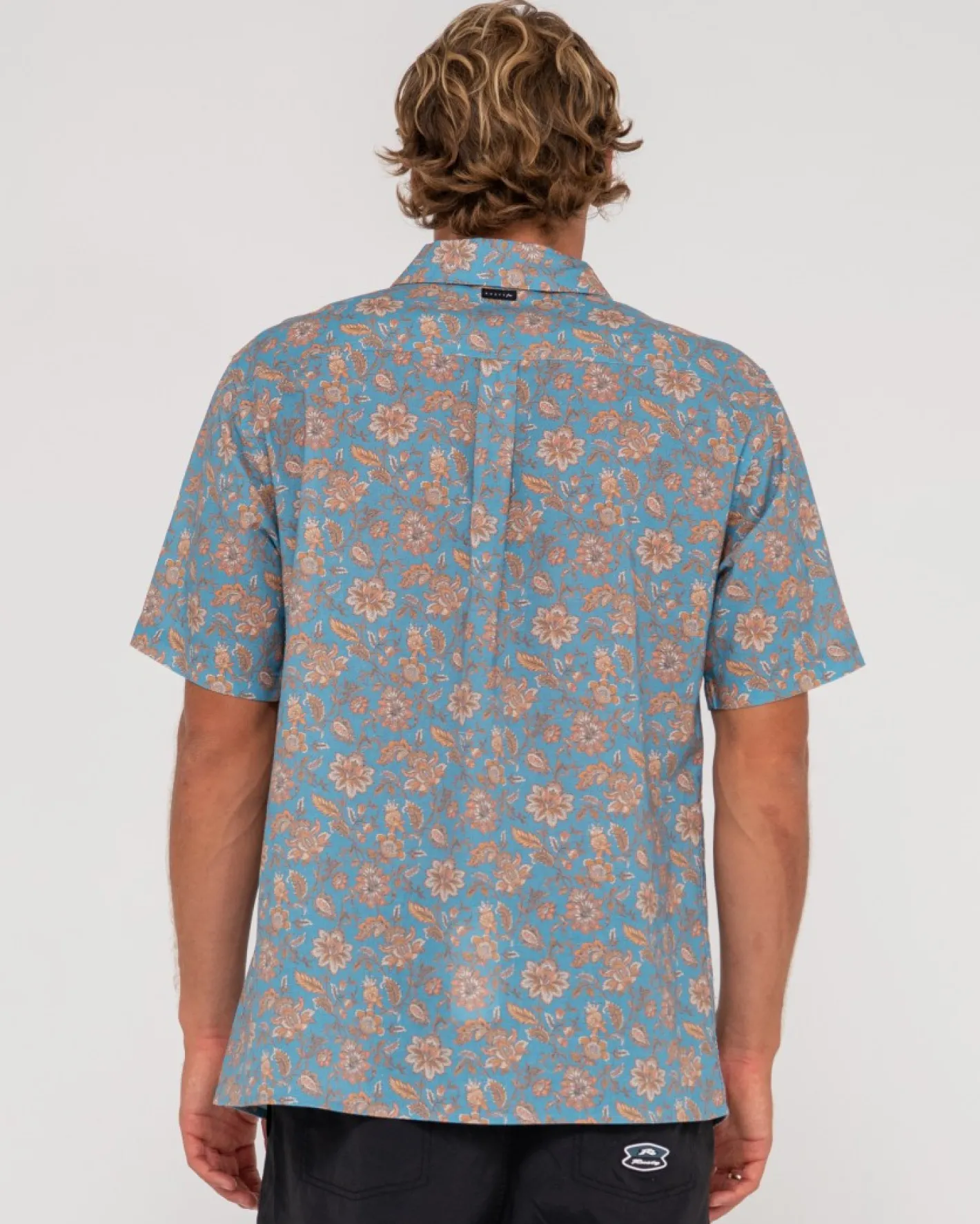 Discount Mosaic Ramie Relaxed Fit Short Sleeve Shirt Mens Shirts