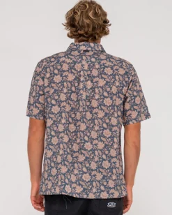 Sale Mosaic Ramie Relaxed Fit Short Sleeve Shirt Mens Shirts