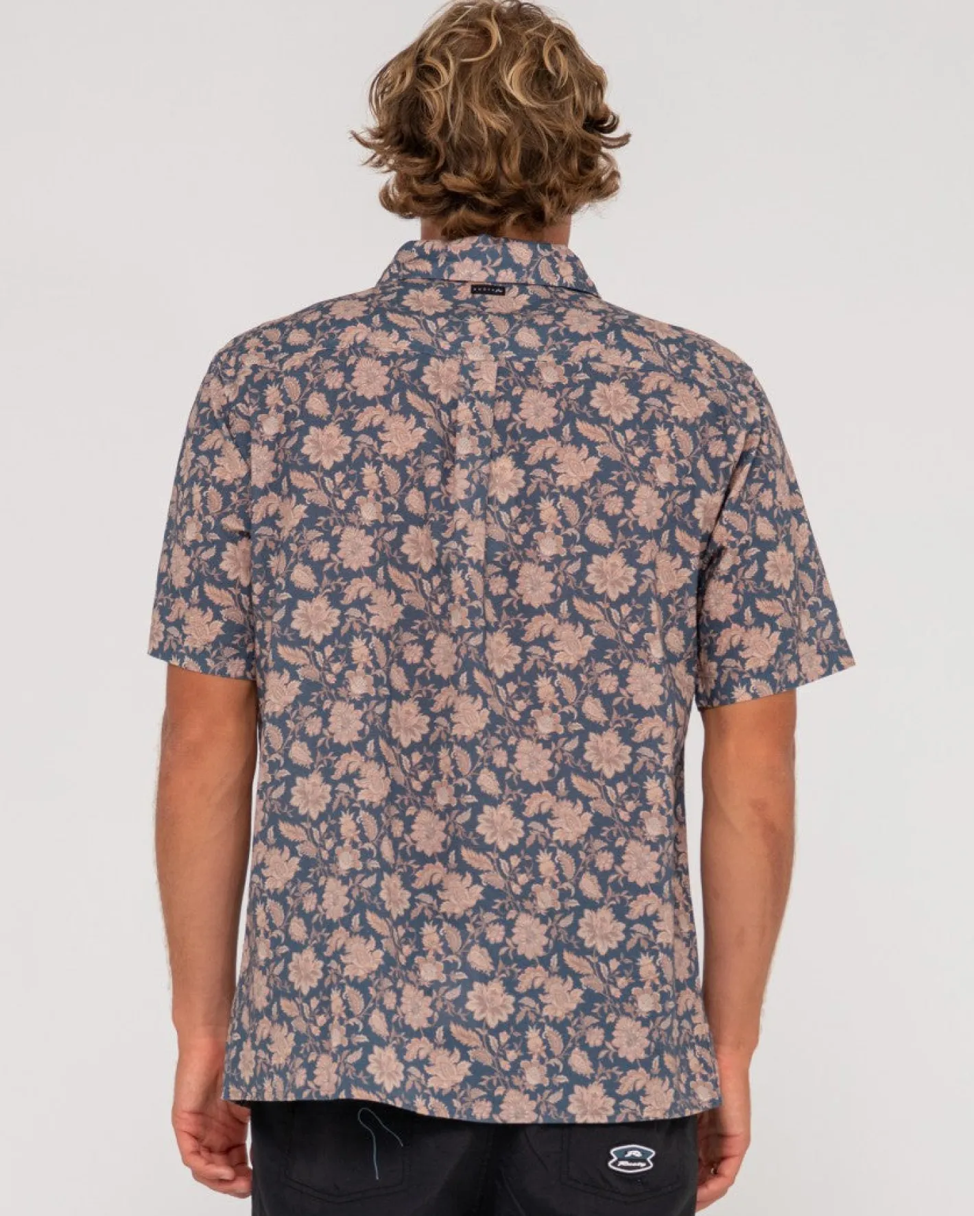 Sale Mosaic Ramie Relaxed Fit Short Sleeve Shirt Mens Shirts