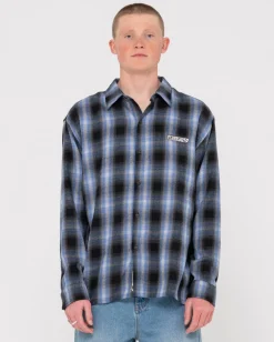 Clearance Neon Dreams Relaxed Plaid Shirt Mens Shirts