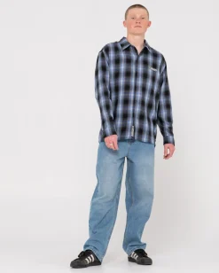 Clearance Neon Dreams Relaxed Plaid Shirt Mens Shirts