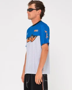 Store Nine O Clock Nac Printed Moto Jersey Mens Tees