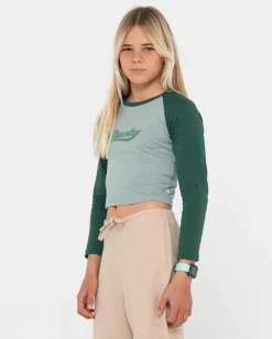 Clearance Norty Long Sleeve Raglan Baby Tee Girls Kids Tops