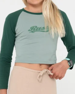 Clearance Norty Long Sleeve Raglan Baby Tee Girls Kids Tops