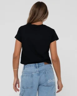 Clearance Norty Short Sleeve Graphic Baby Tee Womens Graphic Tees
