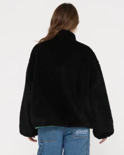 New Ollie Sherpa Zip Through Fleece Womens Hoodies & Fleece