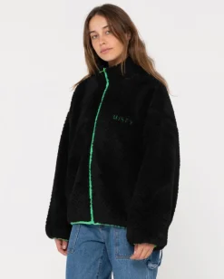 New Ollie Sherpa Zip Through Fleece Womens Hoodies & Fleece