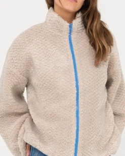 Cheap Ollie Sherpa Zip Through Fleece Womens Hoodies & Fleece