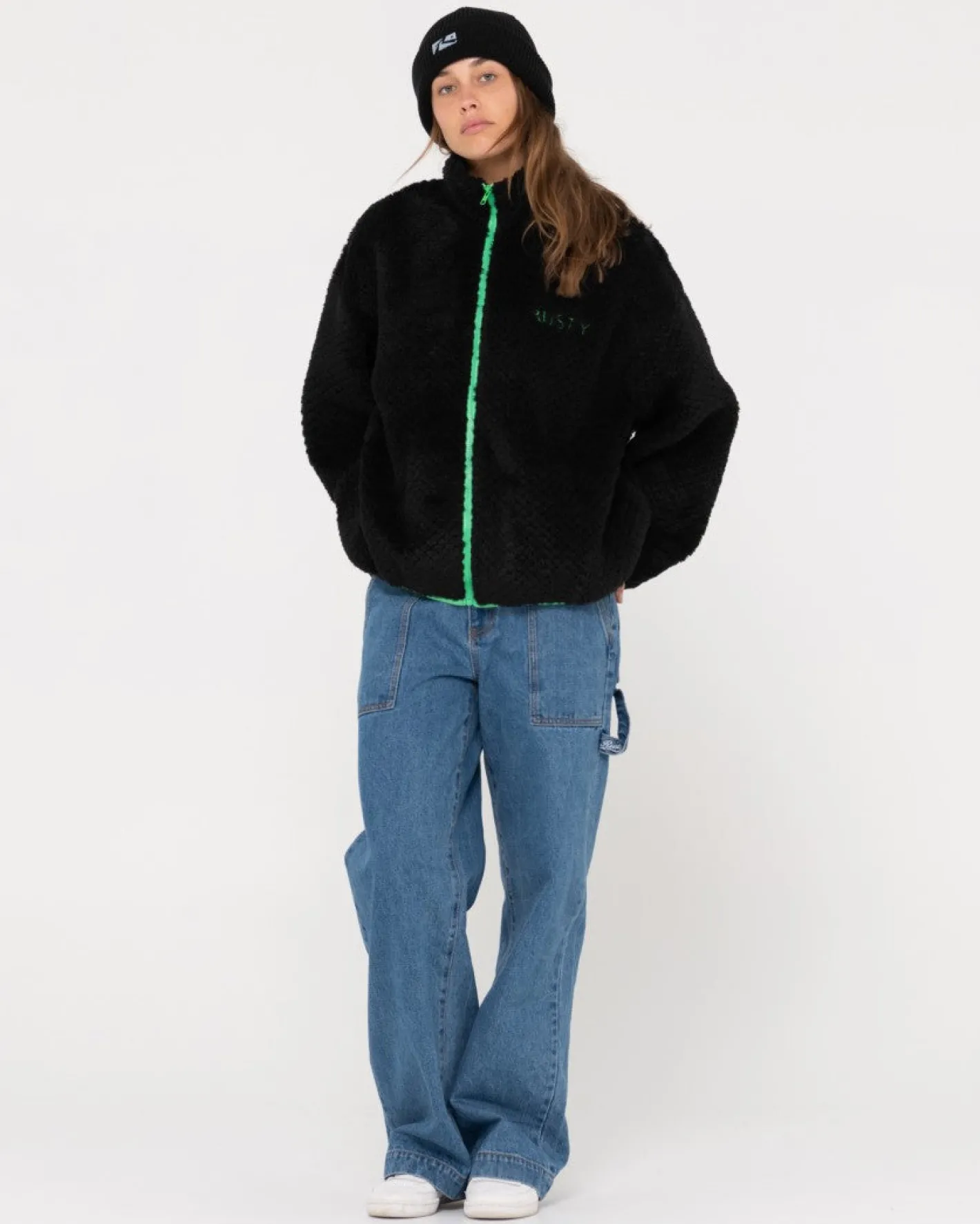 New Ollie Sherpa Zip Through Fleece Womens Hoodies & Fleece
