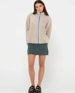 Cheap Ollie Sherpa Zip Through Fleece Womens Hoodies & Fleece