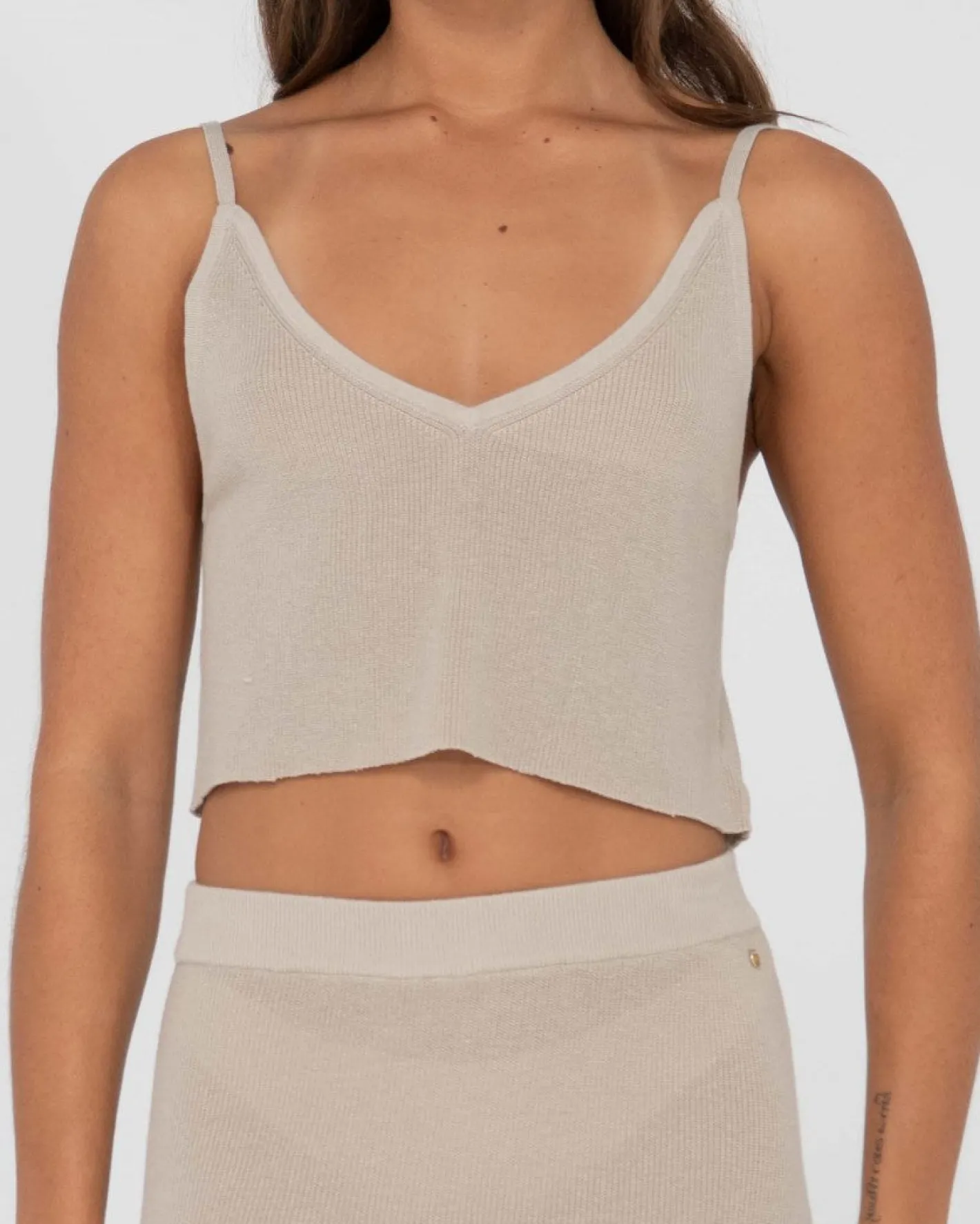 Online Ophelia Relaxed Knit Cropped Cami Womens Fashion Tops