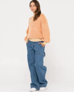 Store Ora Relaxed Fit Mock Neck Knit Womens Knitwear