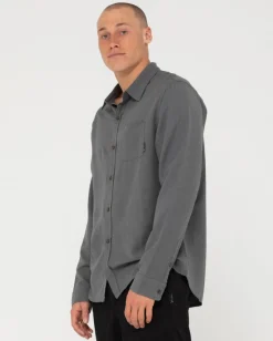 Cheap Overtone Long Sleeve Linen Shirt Mens Shirts