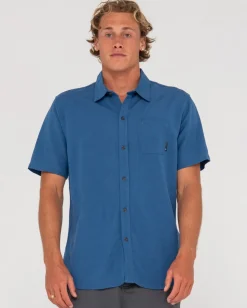 Hot Overtone Short Sleeve Linen Shirt Mens Shirts