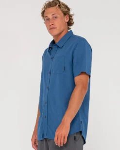 Hot Overtone Short Sleeve Linen Shirt Mens Shirts