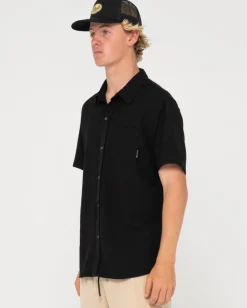 Cheap Overtone Short Sleeve Linen Shirt Mens Shirts