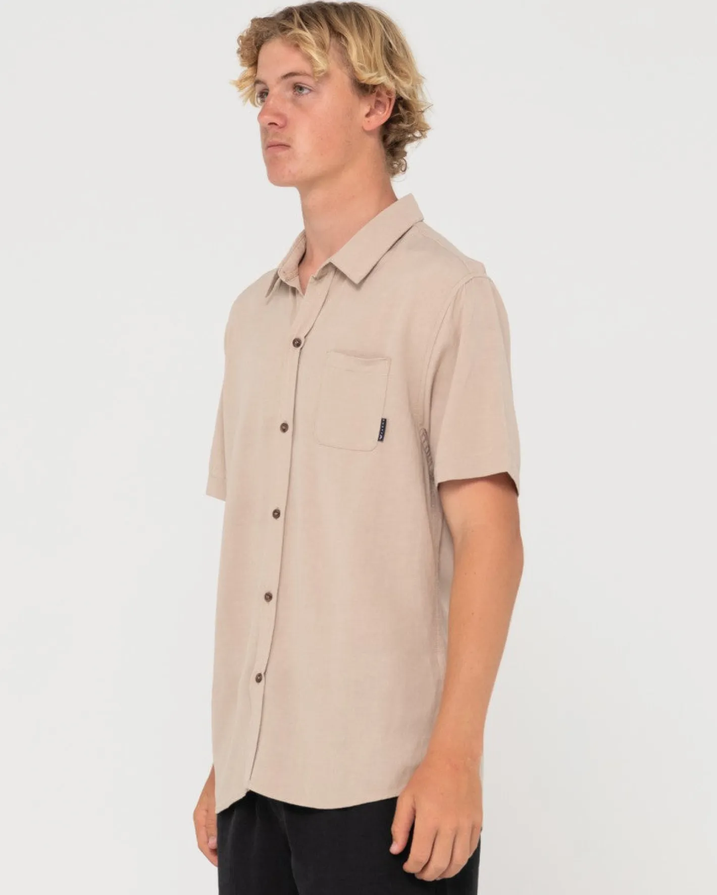 Outlet Overtone Short Sleeve Linen Shirt Mens Shirts