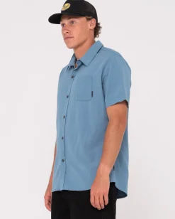 Sale Overtone Short Sleeve Linen Shirt Boys Kids Tops