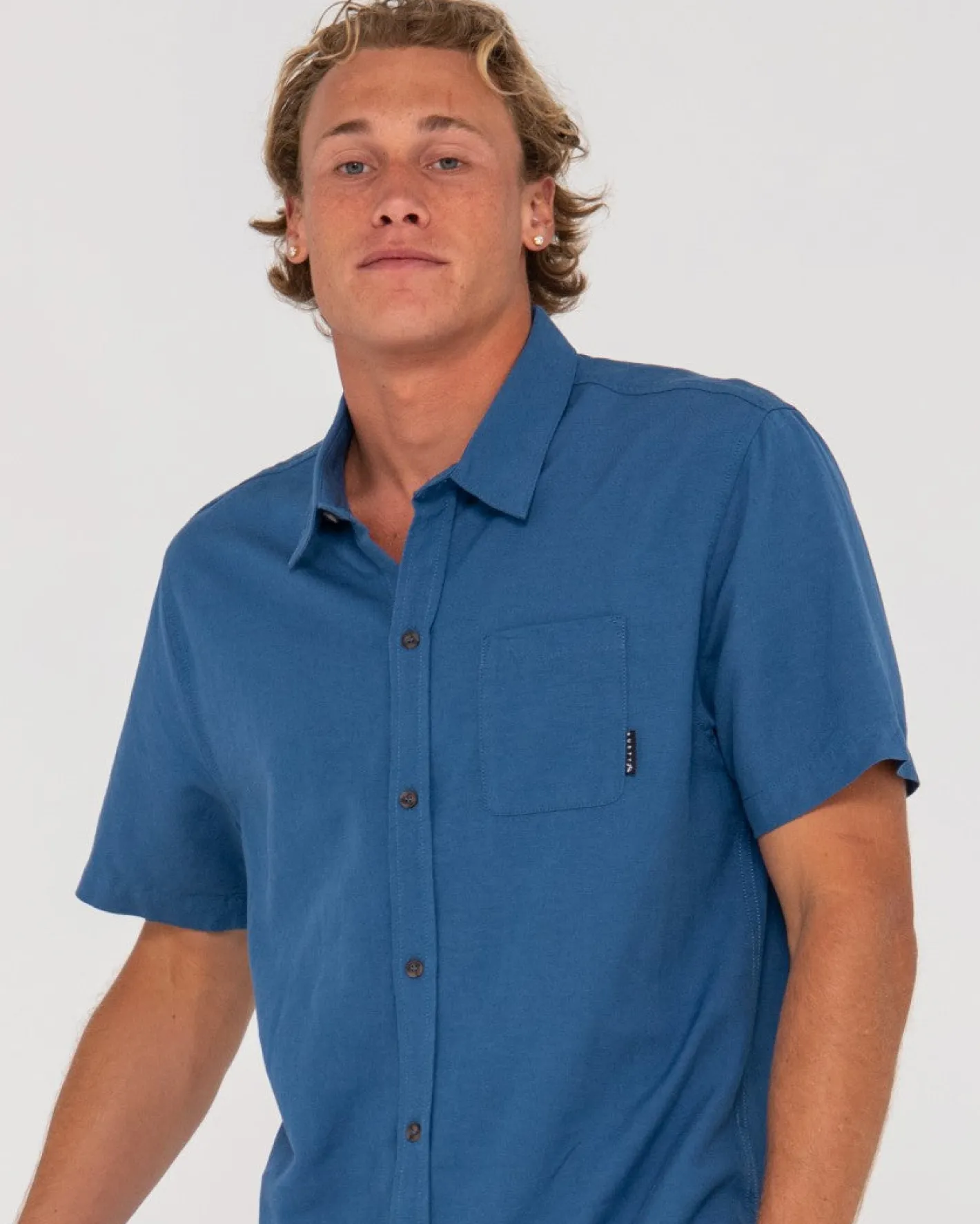 Hot Overtone Short Sleeve Linen Shirt Mens Shirts