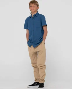 Online Overtone Short Sleeve Linen Shirt Boys Kids Tops