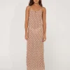 Cheap Panama Printed Cut Out Maxi Dress Womens Maxi Dresses