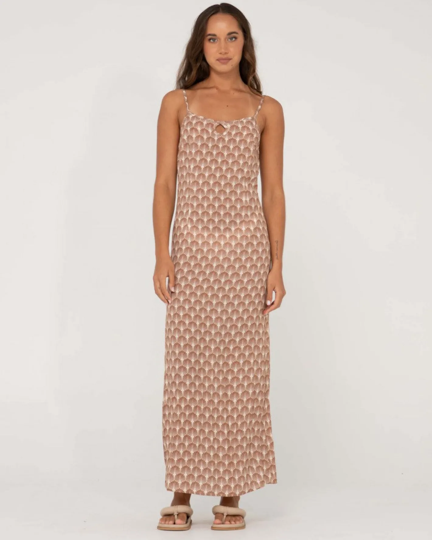 Cheap Panama Printed Cut Out Maxi Dress Womens Maxi Dresses
