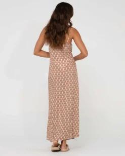Cheap Panama Printed Cut Out Maxi Dress Womens Maxi Dresses