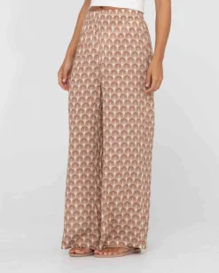 Sale Panama Printed High Waisted Pants Womens Pants