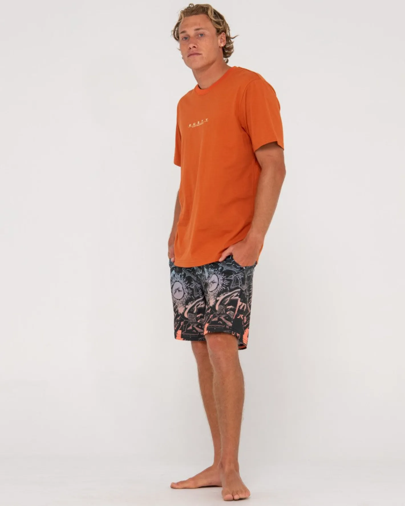 Sale Paste Up Printed 20\\ Mens Fixed Waist