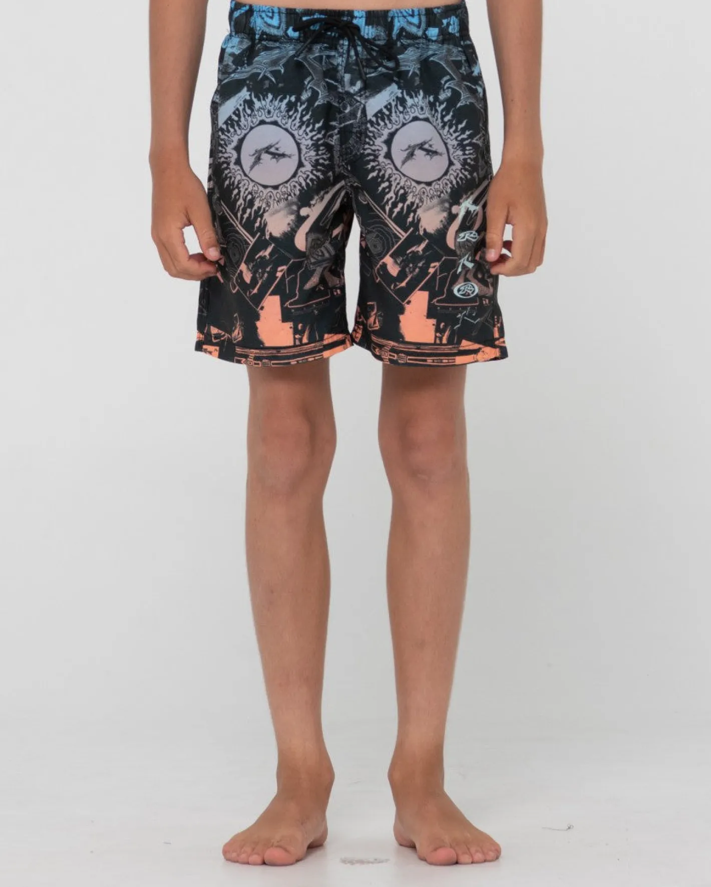 Best Sale Paste Up Printed Elastic Boardshort Boys Kids Bottoms