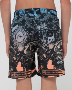 Best Sale Paste Up Printed Elastic Boardshort Boys Kids Bottoms